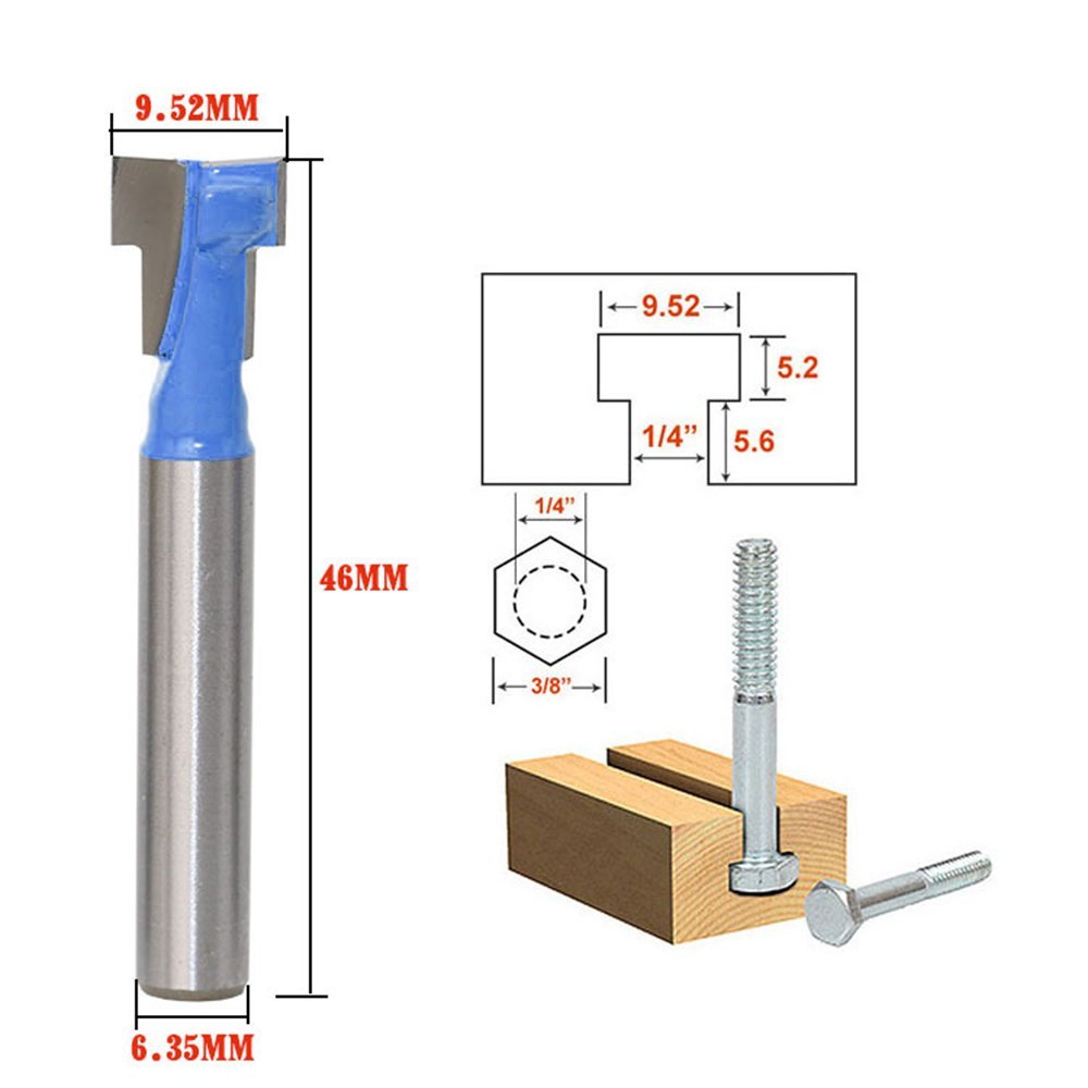 Power Tools Router - A11I 1/4 inch Shank T-Slot Cutter