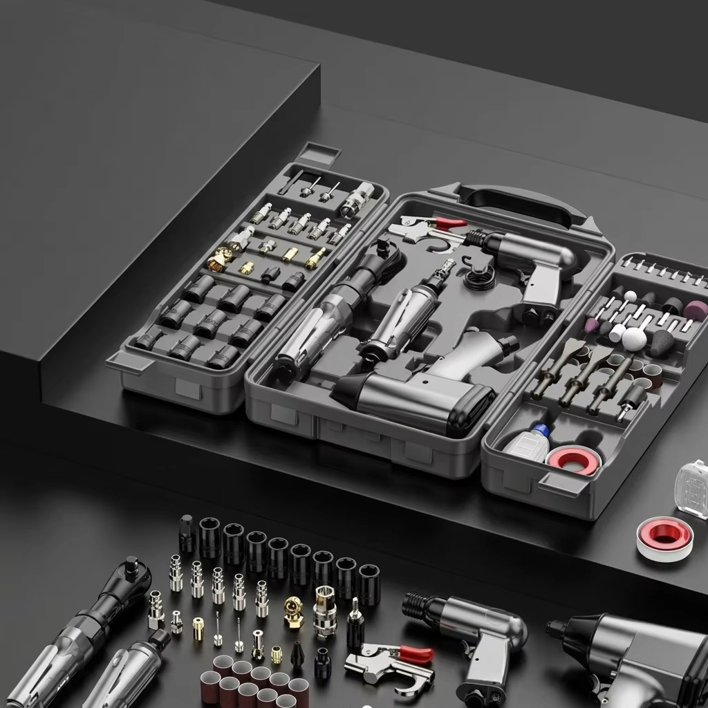 Power Tools Pneumatic - 71-Piece Heavy-Duty Pneumatic Tool Kit, Multi-Function