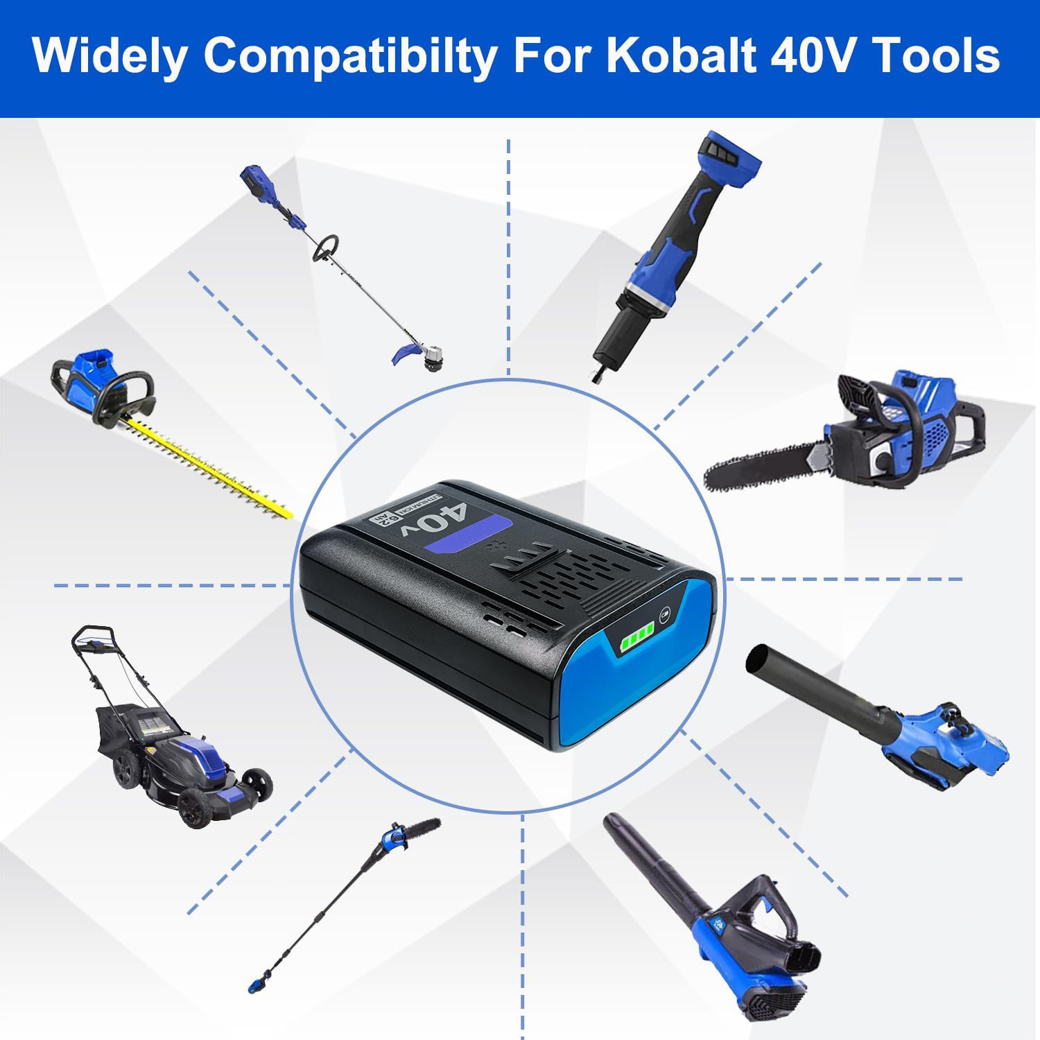 4000mAh High Capacity 40V Lith - Power Tools Kobalt recension och pris