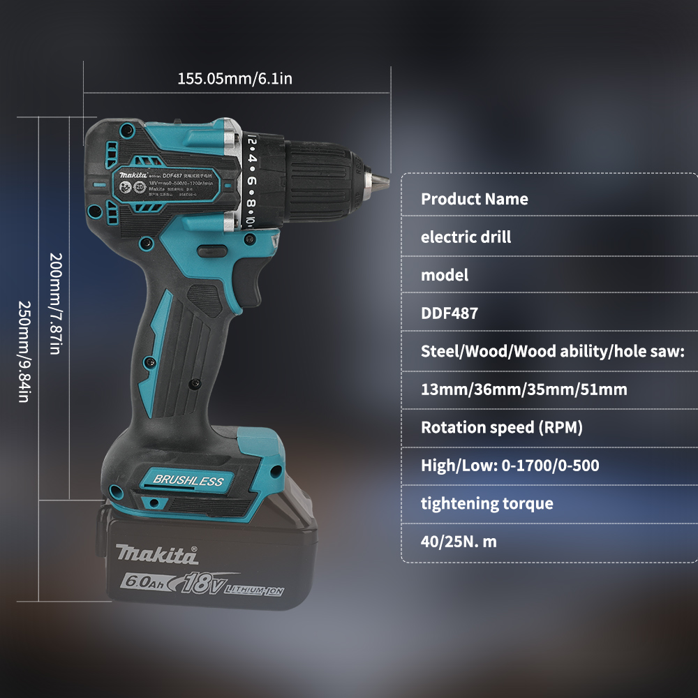18V Brushless Cordless Drill 4 - Power Tools Online recension och pris