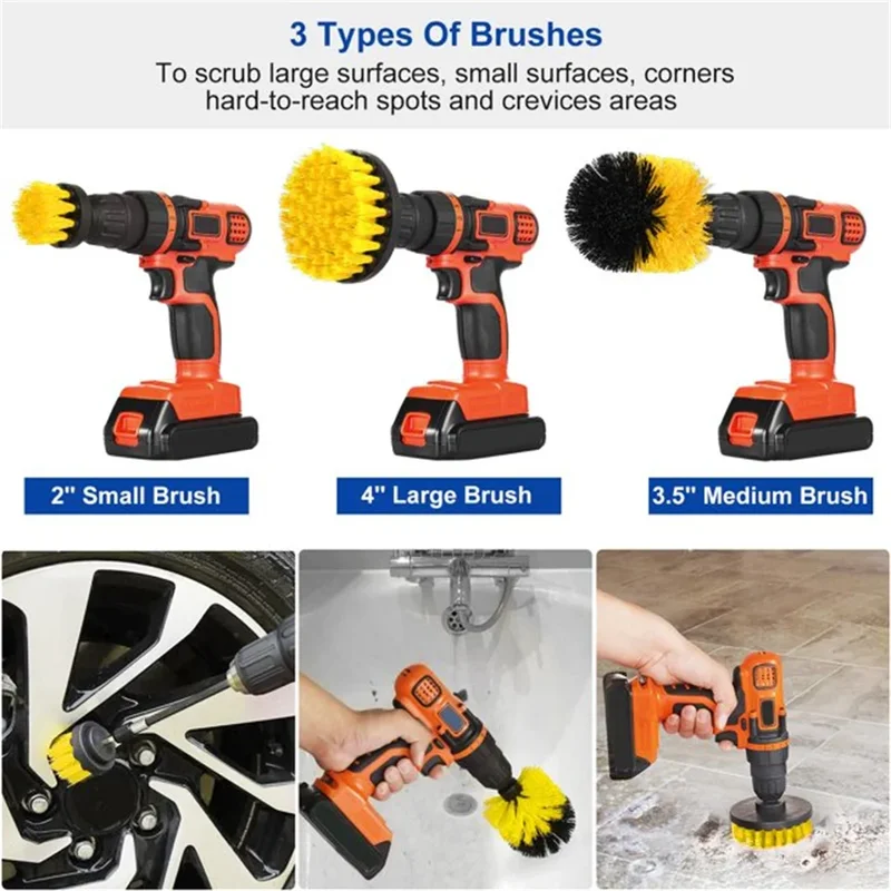 3 pcs/set drill brush set powe - Power Tools Router recension och pris
