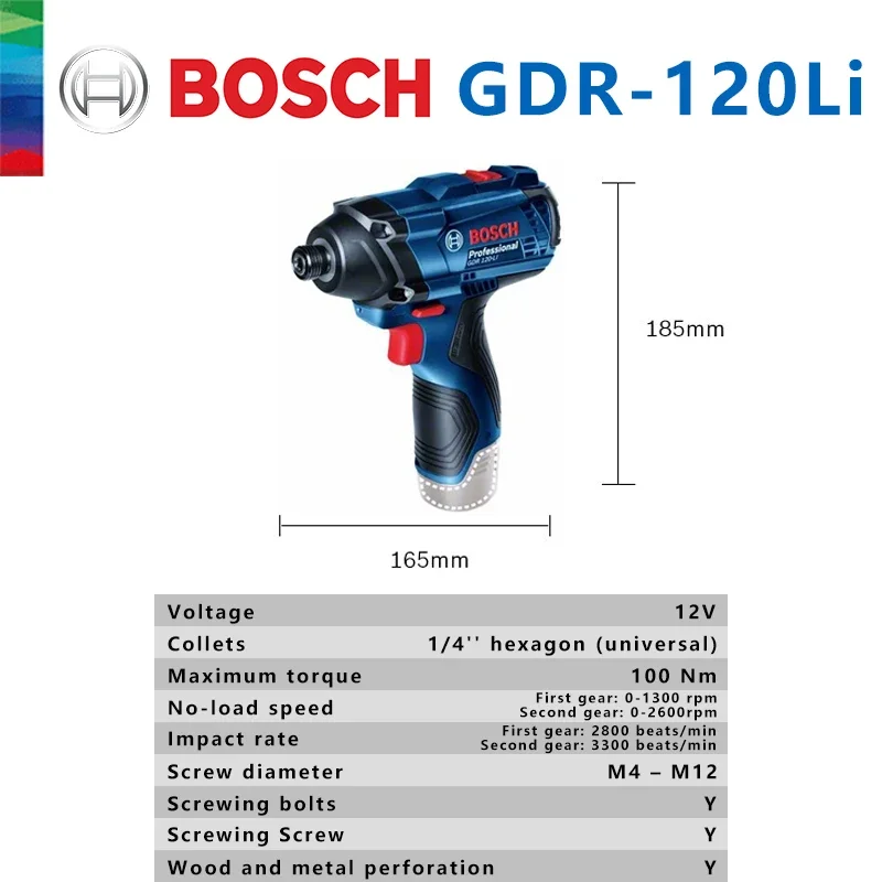 Bosch Original GDR 120-LI Rech - Power Tools Impact recension och pris