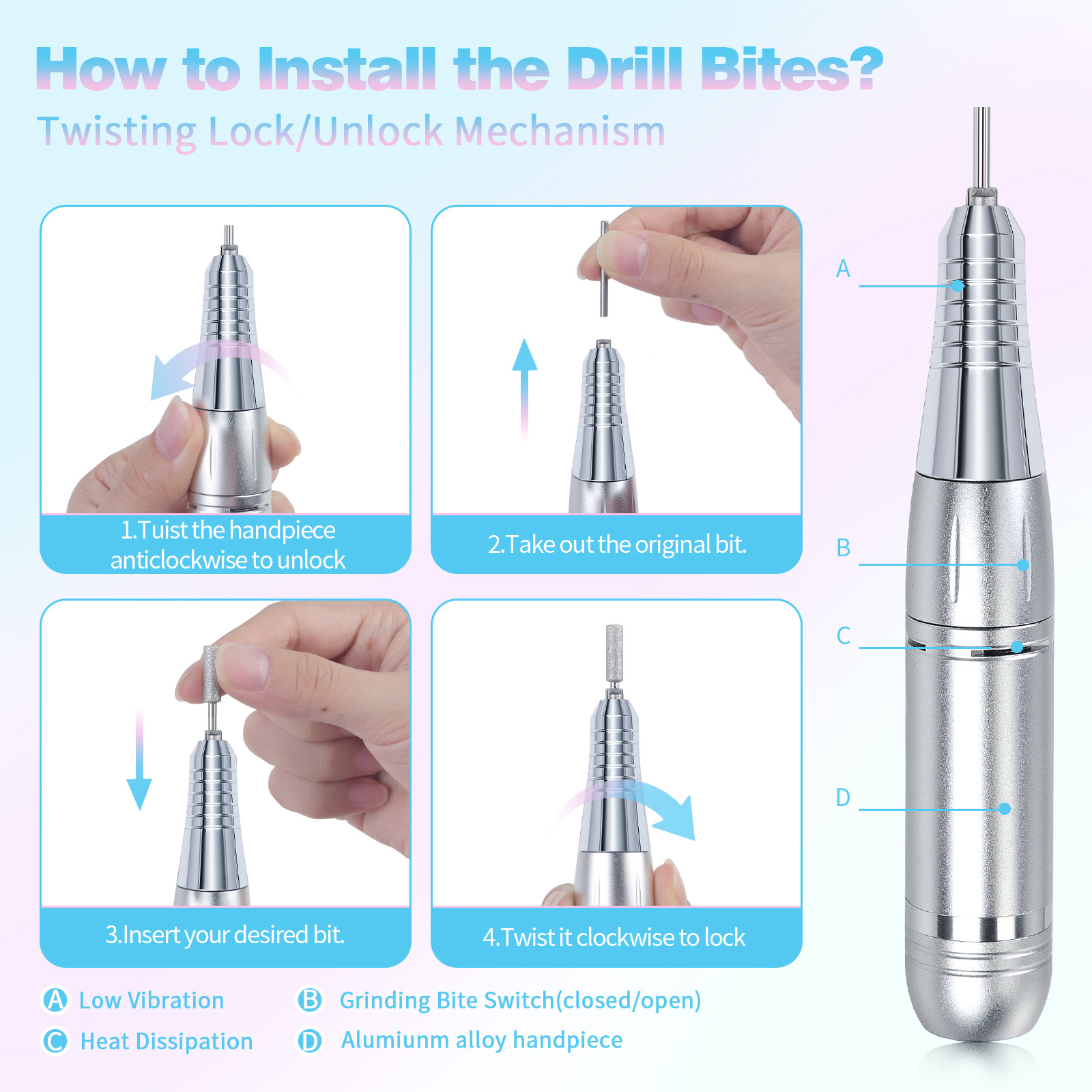 45000rpm Manicure Drill Machin - Power Tools Online recension och pris
