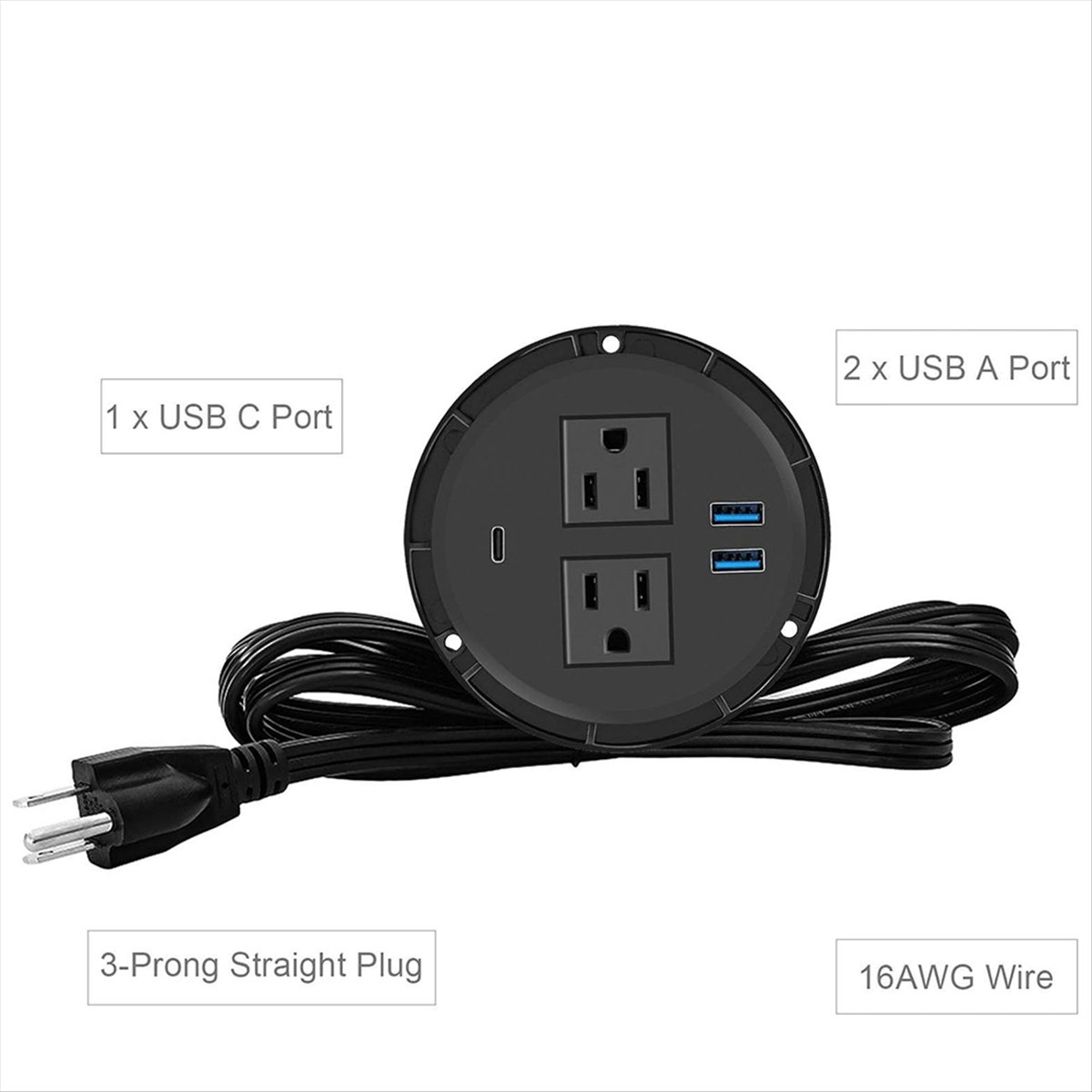 MALL Power Grommet with USB fo - Power Tools Mall recension och pris
