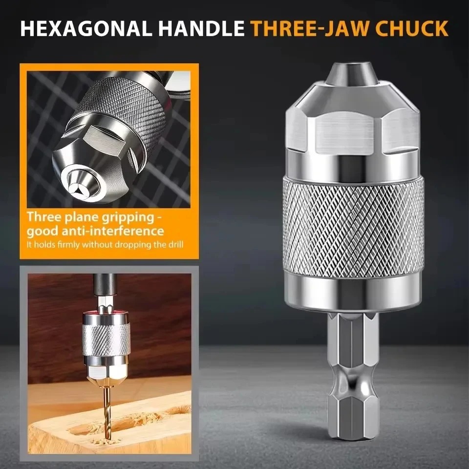 3-Jaw Keyless Drill Chuck Adap - Power Tools Used recension och pris